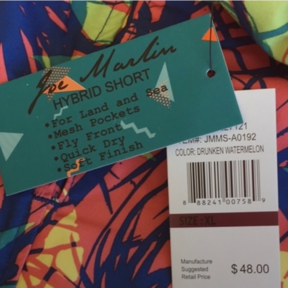 Joe Marlin’s Hybrid Short Swim Suit Size XL - Picture 4 of 4